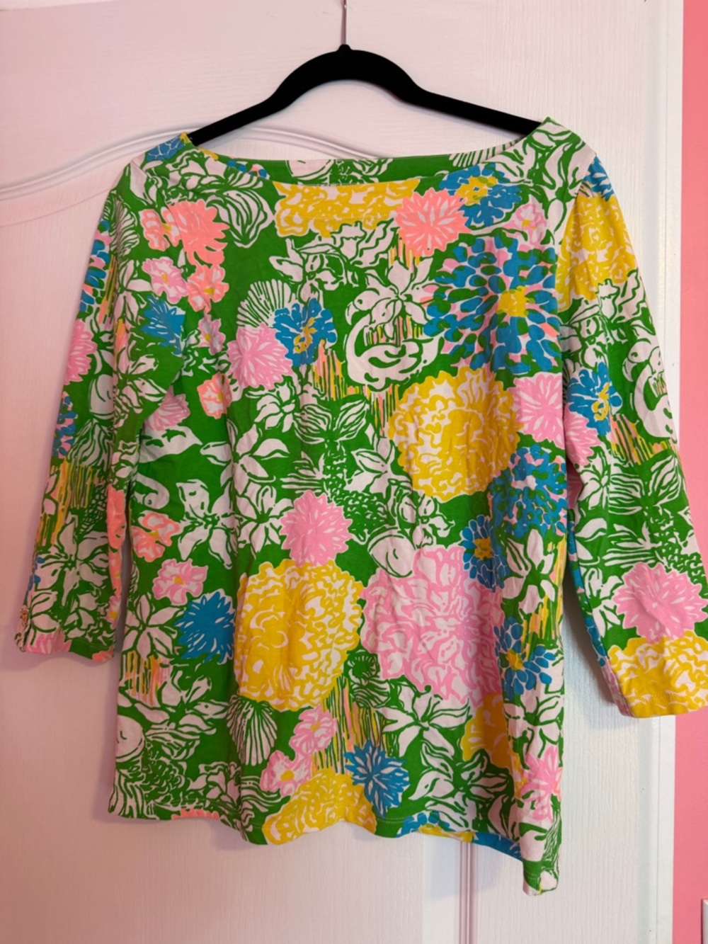 Lilly Pulitzer Juline Top Hibiscus medium